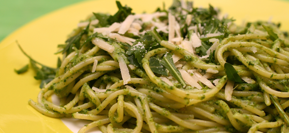 Spaghetti sa zelenim umakom