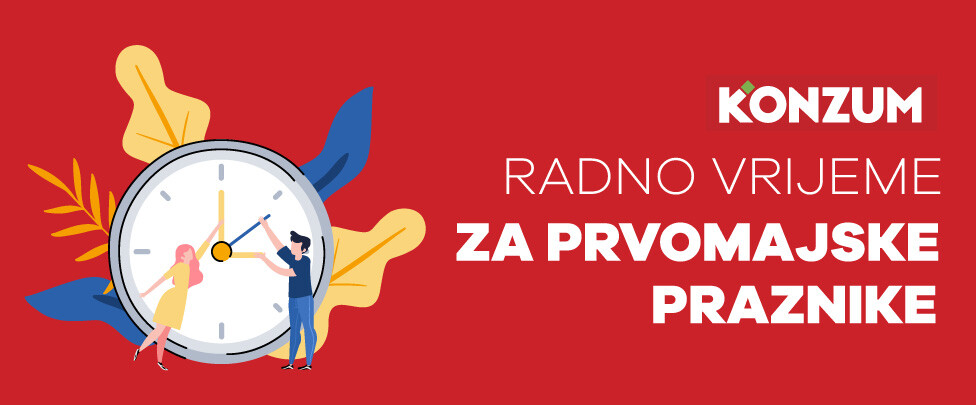 Radno vrijeme naših prodavnica za prvomajske praznike.