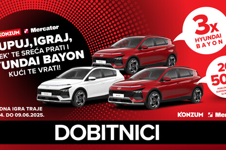 DOBITNICI - KUPUJ, IGRAJ, NEK TE SREĆA PRATI I HYUNDAI BAYON KUĆI TE VRATI! 