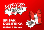 Spisak dobitnika - Mjesec SUPER BRENDOVA